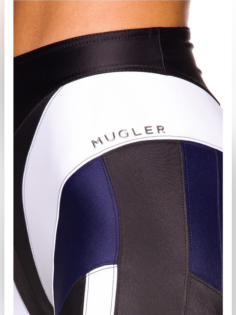Mugler Spiral Leggings - Black White & Navy Brand new with Tags size 42 - Picture 4 of 16